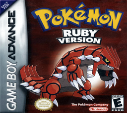 Pokemon Ruby box art for GameBoy Advance